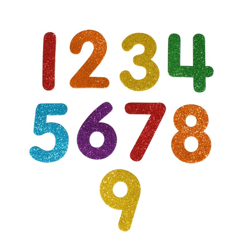 READY 2 LEARN™ Glitter Foam Stickers - Numbers - Multicolor - 120 Per Pack - 3 Packs, 2 of 5