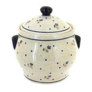 Blue Rose Polish Pottery 1098 Zaklady Medium Canister - 1 of 1