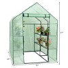 Costway Portable Mini Walk In Outdoor 2 Tier 8 Shelves Greenhouse - 2 of 4