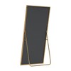67"x23" Arched Full-Body Mirror, Black Wood Framed Full-length Mirror with Stand, Vanity Mirror for Bathroom, Bedroom Entryway, Living/Dressing Room - 4 of 4