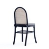 Set of 4 Paragon Dining Chairs with Cushions Black/Cane - Manhattan Comfort: Ash Wood Frame, Polyester & Cotton Upholstery - 4 of 4