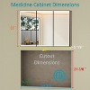 Grand Bathroom Medicine Cabinet with LED Mirror, Recessed or Surface Mount, Defogger, Adjustable Shelves, Dimmable - 2 of 4