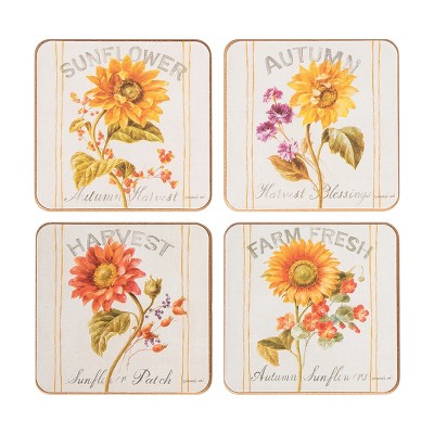 C&F Home Sunflower Patch Coaster, Set of 4