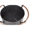 Fire Sense 60859 Portable Wood Burning Fire Pit, Steel Fire Bowl w/ Copper Rail, Screen & Lift Tool, Outdoor Backyard, Bronze, 27.5" - 3 of 4