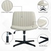 TiramisuBest Wide Armless Office Chair, Adjustable Height, Beige Polyester, Comfort, Tilt & 360¡ã Swivel - 4 of 4