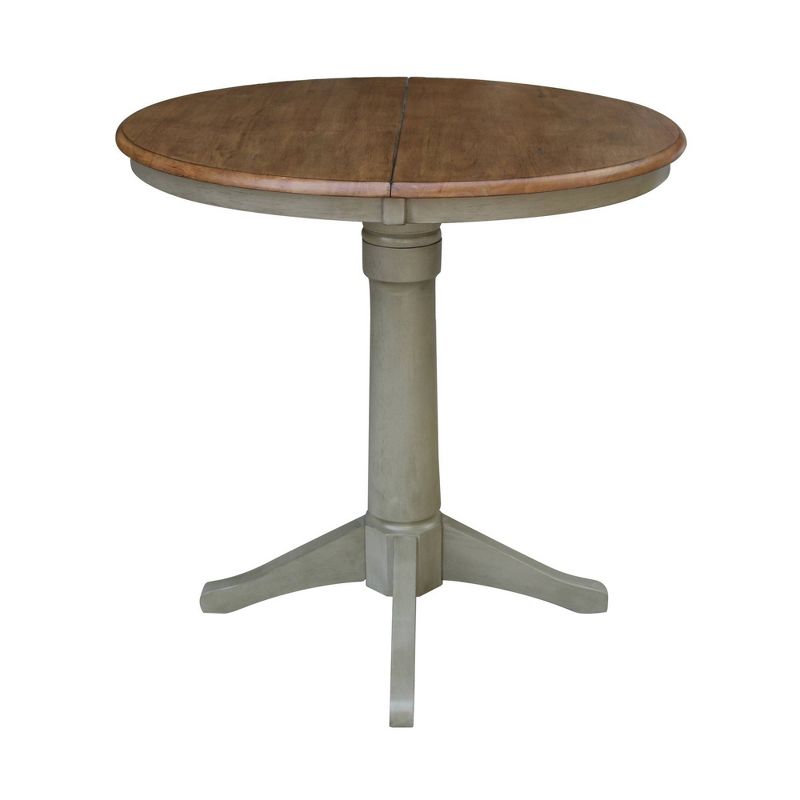 36" Magnolia Round Top Counter Height Dining Table with 12" Leaf - International Concepts, 3 of 10