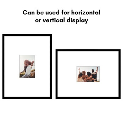 Black 12" x 16" Picture Frame with Oversized Mat