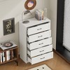 Famapy Dresser 5-Drawer Chest,Stable Base,Anti-Tip Hardware,Easy Clean,Tall Storage Cabinet,Side Tatble,Bedroom & Closet Home office Organizer - 3 of 4