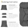 Sunnydaze Outdoor Andrei Double Egg Chair Replacement Cushion Set with Pillows and Seat Cushion - Dark Gray - 2 of 4