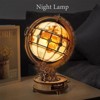 ROBOTIME World Luminous Globe 3D Wooden Puzzle Model-Self Assembled Tellurion Building Toys, Off-White, 8"*6.6"*11.5" - 4 of 4