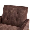 Sapphtopaz Modern Accent Chair with Button Tufted Back & Armrest Upholstered Reading Chairs with Wood Legs Armchair for Living Room, Bedroom - 4 of 4