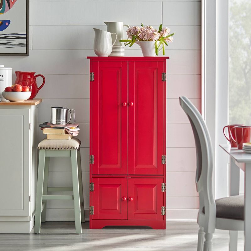 Tall Storage Cabinet Red - Buylateral, 3 of 8