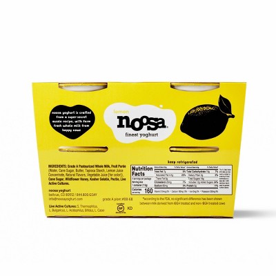 Noosa Lemon Yogurt Cups - 4ct/16oz