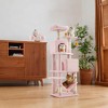 61-Inch Cat Tree Cat Tower for Indoor Cats - Plush Multi-Level Cat Condo with 5 Scratching Posts, 2 Perches, 2 Caves, Hammock, 2 Pompoms - 2 of 4