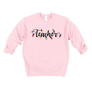 Simply Sage Market Teacher Christmas Lights Sweatshirt - 1 of 4