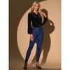 Allegra K Women's Velvet Cowl Neck Lantern Sleeve Tops - 4 of 4