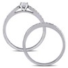 EVERLY JEWELRY | Sterling Silver 1/2 CT Diamond TW Bridal Set Ring - 3 of 4