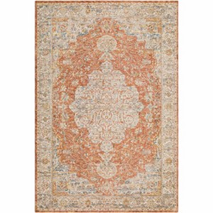 Hauteloom Aman Rust Textured Rug with Fringes - 1 of 4