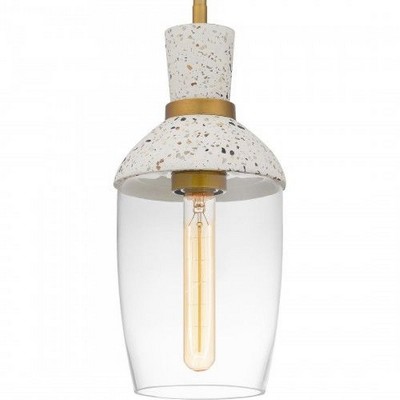 Springsteen Aged Brass and Glass Mini Pendant Light