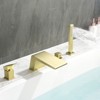Cobbe Single Handle Tub Faucet Set with 4.72-Inch Wide Waterfall Spout, Handheld Shower and 23.62-Inch Water Inlet 4-Hole Installation Brushed Gold - 4 of 4