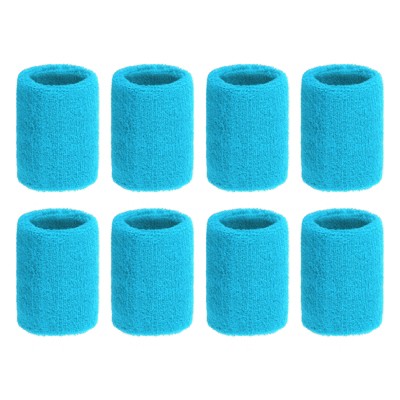 Unique Bargains Sweat Absorbent Elastic Tennis Badminton Basketball Wrist Sweatbands 8 Pcs