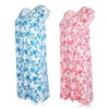 JEFFRICO Womens 2 Pack Nightgowns Short Sleeve Sleepwear Soft Pajama Dress Nightshirts - 4 of 4