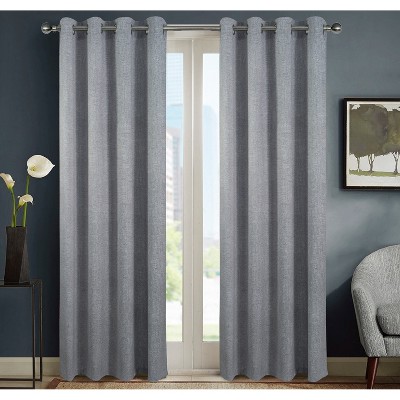 RT Designers Sofia Printed Blackout Grommet Panel - Silver