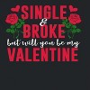 Rerun Island Men's Love Single And Broke Short Sleeve Graphic Cotton T-Shirt - 2 of 3