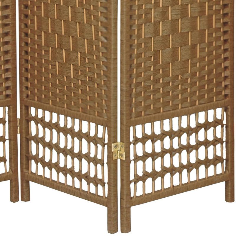 5 1/2 ft. Tall Fiber Weave Room Divider - Natural (4 Panels), 4 of 6