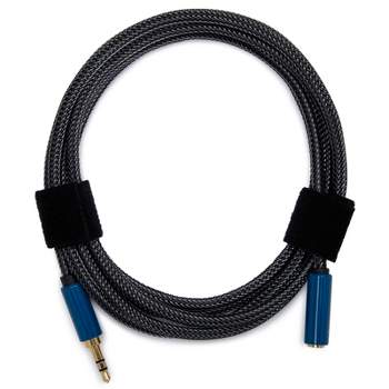 Insten 3.5mm Audio Cable, Male To Male, Trrs Stereo With Microphone, Nylon  Braided Jacket, 3 Feet, Black : Target