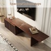LOVSON  63"-86.6''Extendable TV Media Console for Up to 55 Inch, Modern TV Stand, Entertainment Center with Storage, for Living Room,Bedroom,Walnut - 4 of 4