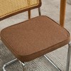 Set of 2 Olive-Green Mid Century Modern Dining Chairs Velvet Accent Chairs with Natural Cane Back and Stainless Chrome Base - 4 of 4