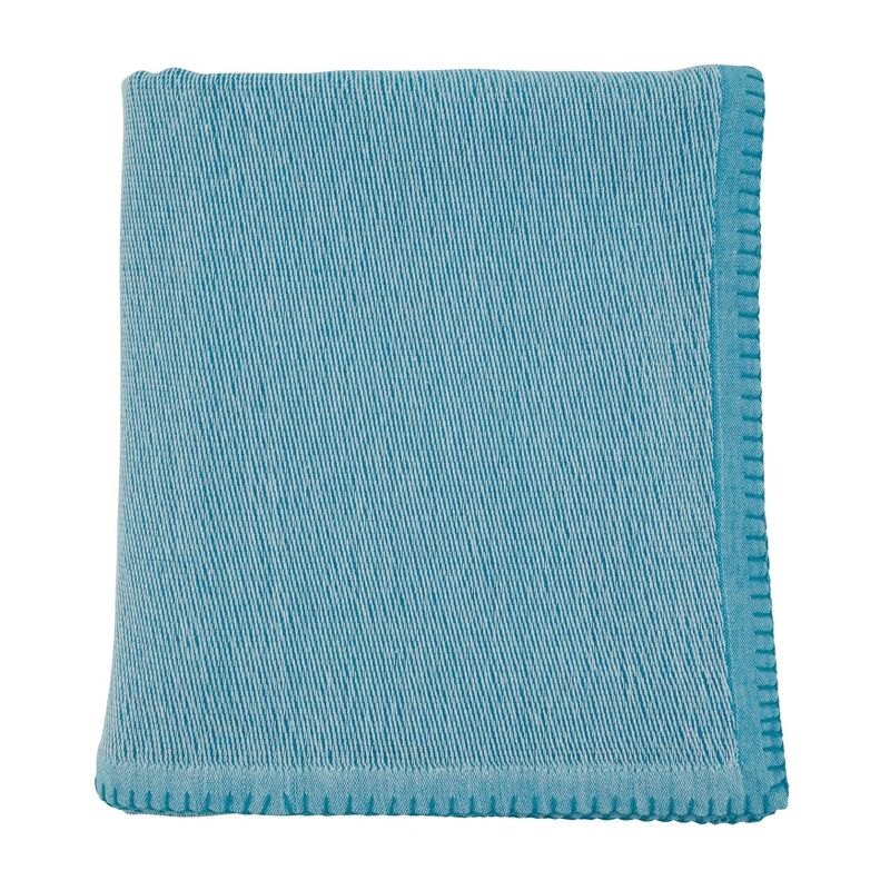 50"x60" Whipstitch Cotton Throw Blanket - Saro Lifestyle, 1 of 6