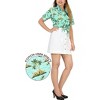 HAPPY BAY Hawaiian Shirts Womens Summer Shirt Summer Blouses Beach Party Short Sleeve Tops Tropical Vacation Button Up Shirts - 2 of 4