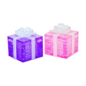 AreYouGame.com Gift Boxes 2pk Bundle (Pink/Purple Glitter) 3D Puzzle - 76pc - 1 of 4