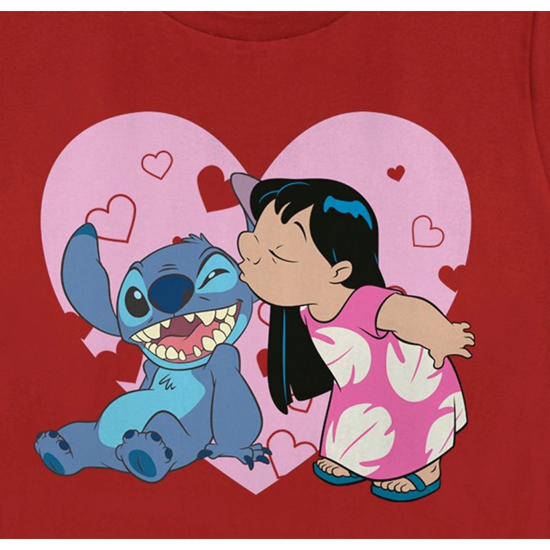 Women's Lilo & Stitch Kisses T-Shirt, 2 of 5