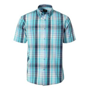 Gioberti Men's Plaid Short Sleeve Shirt - 1 of 2