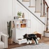Skyzone Elevated Dog Feeding Station with Hidden Bowl Rack, 2 Stainless Steel Bowls, Adjustable - 2 of 4