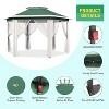 13x13 FT Outdoor Folding Gazebo with Mosquito Netting – Instant Tent with UV & Rain Protection, Silver Coated Cover - 4 of 4