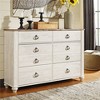 Willowton Dresser Cream - Signature Design by Ashley: 6-Drawer Bedroom Storage, Wood Veneer, Meets ASTM Standards - 2 of 4