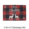 Unique Bargains Christmas Place Mats Flax Black Red White 11.8"x17.7" 2Pcs - 3 of 4