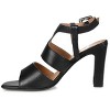 Journee Signature Womens Genuine Leather Beckie Block Heel Open Square Toe Sandals - 2 of 4