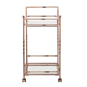 Ivers Metal Mirrored Bar Cart - HZ3585 - Champagne - SEI - 1 of 4