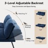 Vipbear Modern Folding Loveseat Sleeper for Living Room 72in Convertible Futon Sofa Bed with 6.7" Thick Removable Cushion/Adjustable Backrest - 3 of 4