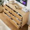 FONTOI Storage Cabinet with Rattan Doors& 6 Drawers, Wine Cabinet for Corridors Dining rooms, Natural, 15.8"*31.7"*47.2" - 4 of 4