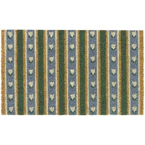Balta Rugs 1'5"x2'5" Cute Floral Striped Natural Papilio Coir Doormat - 1 of 4