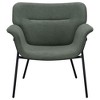 Fabric Upholstered Accent Chair with Flared Arms, Plush Cushioning and Metal Legs for Living Room - 4 of 4
