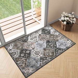 GAOMON Vintage Area Rugs for Living Room Bedroom Moroccan Trellis Rug Floral Distressed Accent Rug - 1 of 4