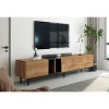 VYNXARIA Elegant 80" TV Stand with Versatile Storage and Drop-Down Doors - 2 of 4