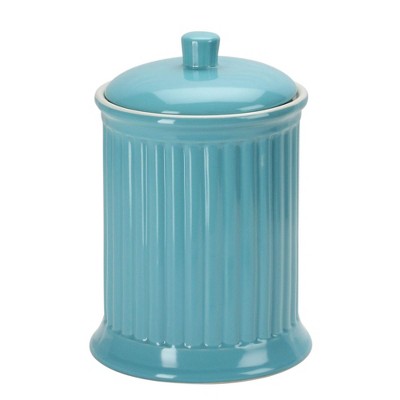 Omniware Simsbury XL Canister, 120oz Stoneware Kitchen Storage Cookie Jar with Lid, Large Airtight Container, Rustic Ceramic Canister